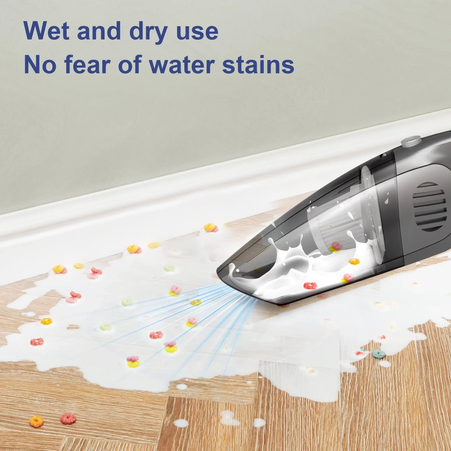 Cordless Portable Car Vacuum Cleaner - 7.5KPA Powerful Handheld Wet/Dry Vacuum for Home and Pet Hair