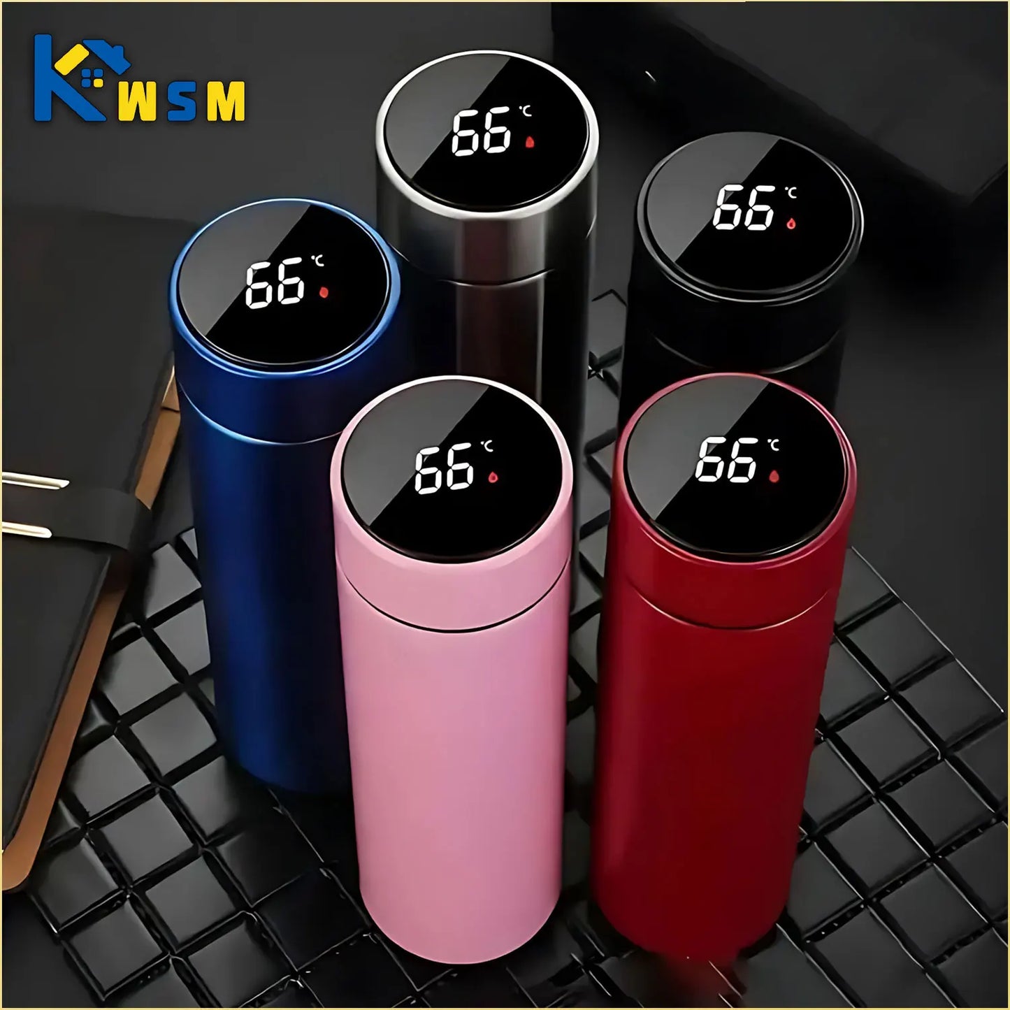 500ML Stainless Steel Vacuum Insulated Thermos Cup with Temperature Display - Ideal Outdoor Gift for Father's Day