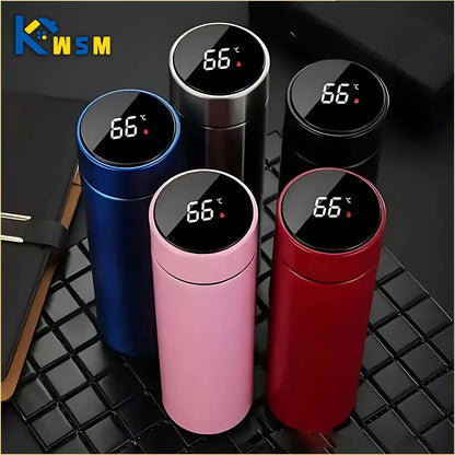 500ML Stainless Steel Vacuum Insulated Thermos Cup with Temperature Display - Ideal Outdoor Gift for Father's Day