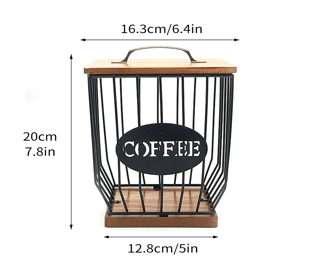 Coffee Capsule Storage Basket with Lid - Coffee Filter Holder and Organizer