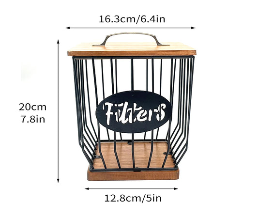Coffee Capsule Storage Basket with Lid - Coffee Filter Holder and Organizer