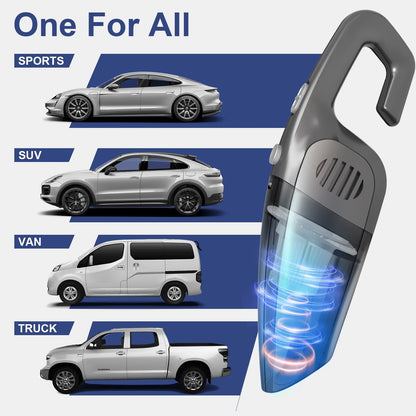 Cordless Portable Car Vacuum Cleaner - 7.5KPA Powerful Handheld Wet/Dry Vacuum for Home and Pet Hair