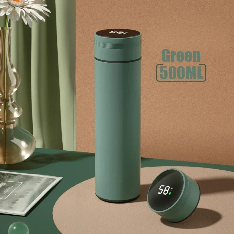 500ML Stainless Steel Vacuum Insulated Thermos Cup with Temperature Display - Ideal Outdoor Gift for Father's Day