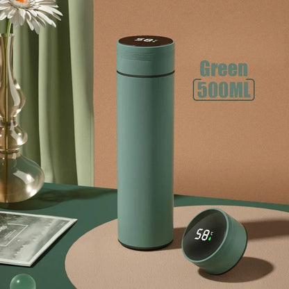 500ML Stainless Steel Vacuum Insulated Thermos Cup with Temperature Display - Ideal Outdoor Gift for Father's Day