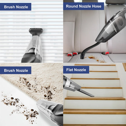 Cordless Portable Car Vacuum Cleaner - 7.5KPA Powerful Handheld Wet/Dry Vacuum for Home and Pet Hair