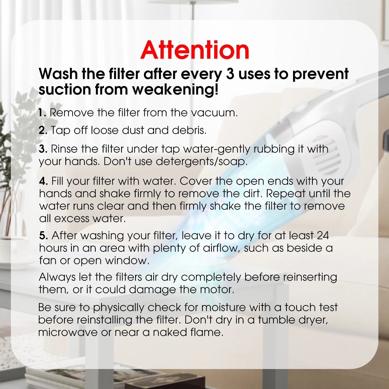 Cordless Portable Car Vacuum Cleaner - 7.5KPA Powerful Handheld Wet/Dry Vacuum for Home and Pet Hair