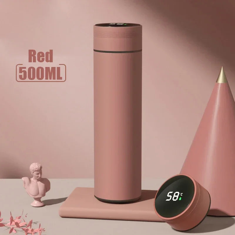 500ML Stainless Steel Vacuum Insulated Thermos Cup with Temperature Display - Ideal Outdoor Gift for Father's Day