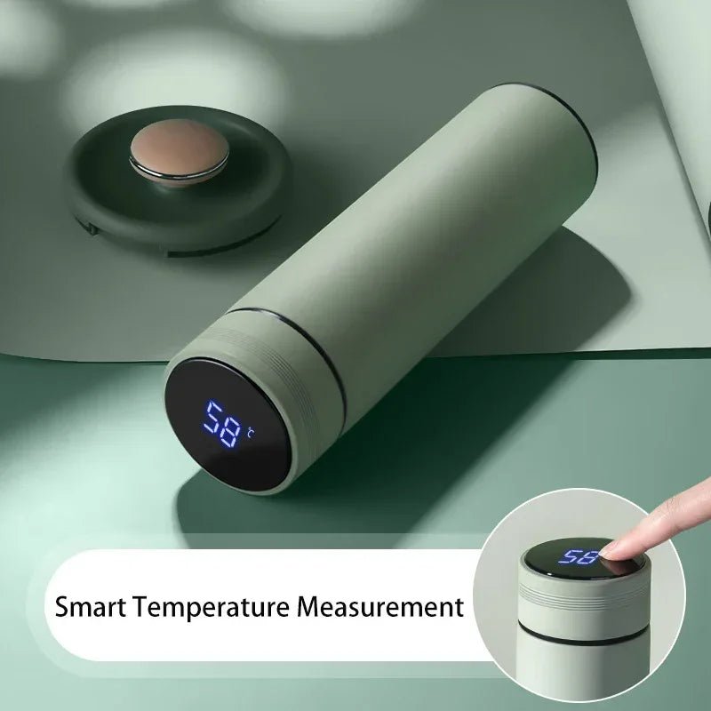 500ML Stainless Steel Vacuum Insulated Thermos Cup with Temperature Display - Ideal Outdoor Gift for Father's Day