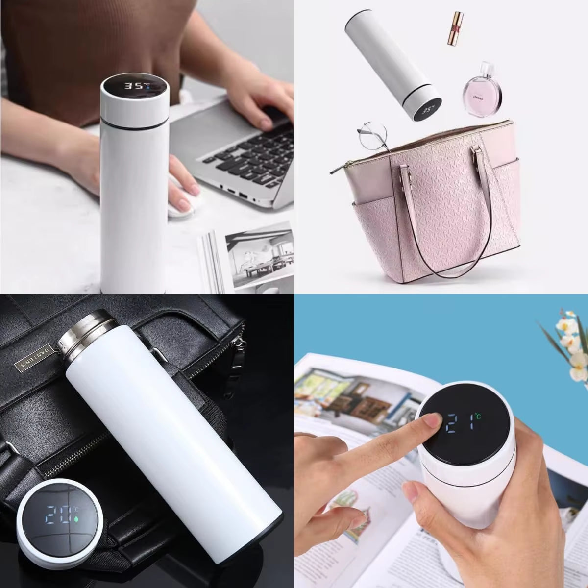 500ML Stainless Steel Vacuum Insulated Thermos Cup with Temperature Display - Ideal Outdoor Gift for Father's Day
