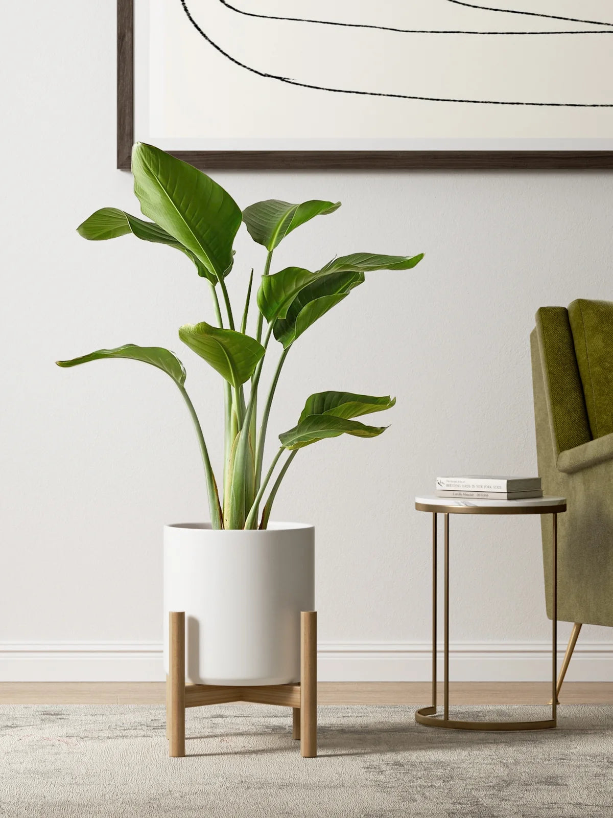 Set of 3 White Indoor Plant Pots (10", 8", 6") with Drainage Hole and Plug for Indoor and Patio Decoration