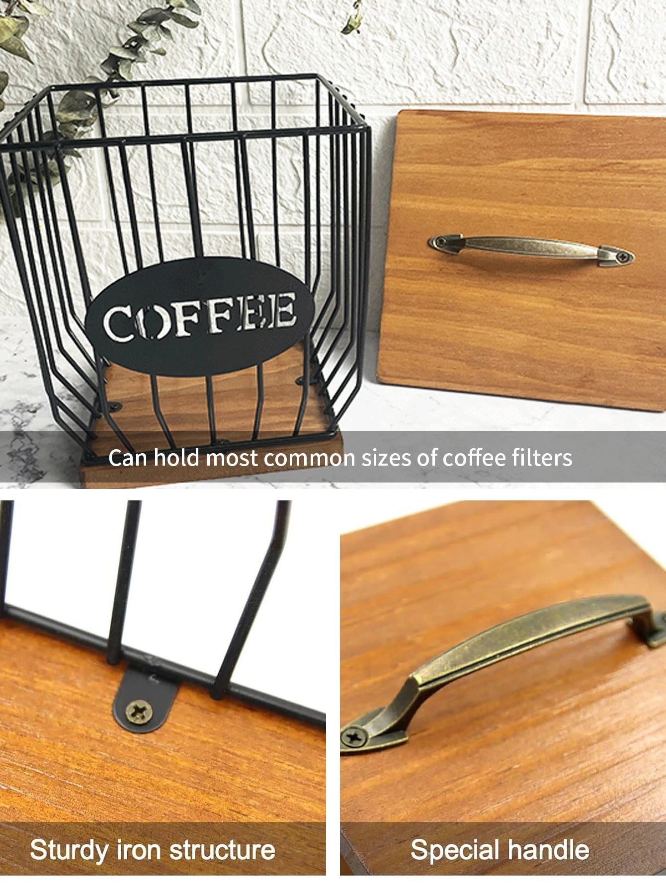Coffee Capsule Storage Basket with Lid - Coffee Filter Holder and Organizer