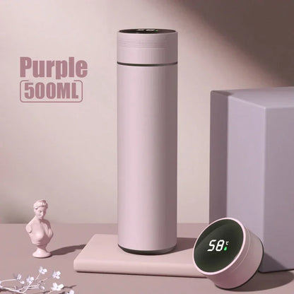 500ML Stainless Steel Vacuum Insulated Thermos Cup with Temperature Display - Ideal Outdoor Gift for Father's Day